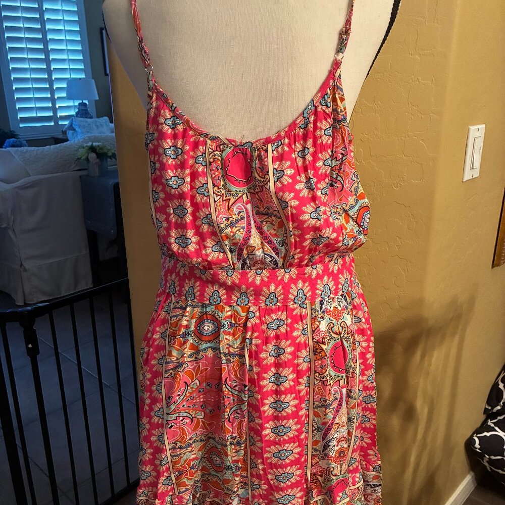 PRETTYGARDEN Women's Summer Sundress Casual Spaghetti Strap Floral - M - Picture 3 of 7